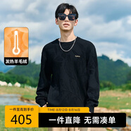 卡賓發(fā)熱羊毛絨毛衣24秋寬松針織衫花卉提花休閑 煤黑色01 52 