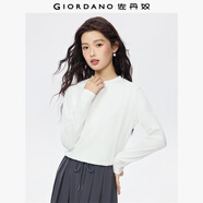 佐丹奴長(zhǎng)袖t恤女純色基礎(chǔ)款打底衫純棉奢滑半高領(lǐng)上衣女05322803
