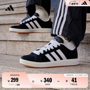 adidas「面包鞋」GRAND COURT BASE 00s休閑低幫板鞋男女阿迪達斯 黑色/白色/樹(shù)脂黃   37