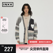 英克斯（inxx）ALLPICK 潮牌拼接慵懶寬松針織衫男不規則撞色拼接開(kāi)衫毛衣外套 多色拼接 S