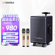 山水（SANSUI）廣場(chǎng)舞智能音響8英寸低音炮移動(dòng)戶(hù)外K歌拉桿音箱無(wú)線(xiàn)麥克風(fēng)攤擺喇叭TE06電木吉他民謠樂(lè )器音箱