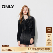 ONLY春夏復古水洗牛仔裙套裝短裙連衣裙女|124442003 J09 深牛仔灰色 L (170) 88A