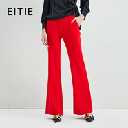愛(ài)特愛(ài)（EITIE）女裝春夏新品明星同款長(cháng)款直筒簡(jiǎn)約純色休閑褲長(cháng)褲褲子5705402 紅蔓61 2XL 44