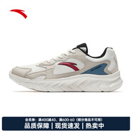 安踏（ANTA）云海跑鞋男鞋跑步鞋運動鞋休閑鞋 象牙白/素霧灰/迷迭藍-3 42