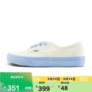 VANS范斯官方 Authentic小白鞋男鞋女鞋帆布鞋 白色/藍色  36.5 