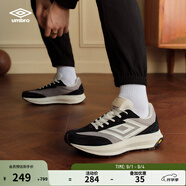 茵寶（Umbro）漫游鞋R708復(fù)古跑鞋Vibram鞋底運動鞋男鞋休閑鞋女鞋 隕石灰/黑色（男女同款） 38