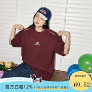 LEMANISMlemanism夏季潮牌美式270g重磅男士t恤短袖純棉情侶半袖打底體恤 紅色 M