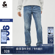 杰克·瓊斯（JACK&JONES）男裝修身牛仔褲男彈性品牌男褲休閑高檔潮流四季款寬松直筒褲子 084中牛仔藍(lán) 修身 31 175 W31/L30
