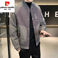 皮爾卡丹高端燈芯絨外套男士秋冬潮流帥氣修身百搭翻領(lǐng)春季外搭休閑工裝夾 2229灰色【雙層】 M 5XL_建議175-195c_190-200斤