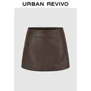 UR2025秋季新款女裝潮流復古設計感皮質(zhì)超短款半裙UWJ550042