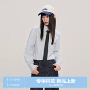 樂(lè)町【tombonia聯(lián)名】商場(chǎng)同款條紋襯衫25秋季新款上衣C2CAF3353 月巖灰 S
