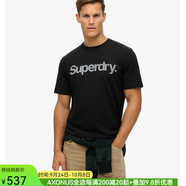 superdry極度干燥男士夏季新款短袖T恤吸汗運動(dòng)款 柔軟舒適 小眾時(shí)尚潮流 9858259/黑 S