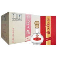 金六福福星高照三星/四星38/52度濃香型白酒500ml*6瓶整箱婚宴【喜宴】 52度 500mL 6瓶 四星燈籠瓶52度整箱