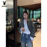 花花公子（PLAYBOY）2025秋季新款韓國工裝風(fēng)帥氣疊穿多口袋休閑外套 圖片色 均碼