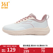361度女鞋運動鞋2025年春季新款361度女常規(guī)跑鞋 361度白/白粉 35