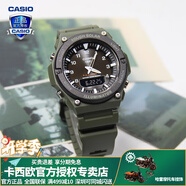 卡西歐（CASIO） 男表女表卡西歐手表男女情侶表學(xué)生時(shí)尚運動(dòng)表太陽(yáng)能雙顯電子表 AQ-S820W-3BVPF綠怪史萊克 太陽(yáng)能