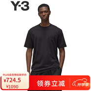 Y-3【 七夕禮物】y3 REG SS TEE男士T恤圓領(lǐng)短袖純棉t恤52IW0066 黑色 L
