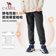 駱駝兒童長(zhǎng)褲秋冬保暖抓絨褲戶外休閑褲運(yùn)動(dòng)褲中大童男女童