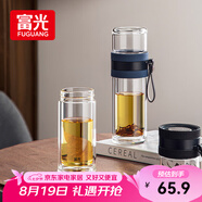 富光雙層玻璃杯 泡茶杯茶水分離杯子 高硼硅玻璃水杯商務(wù)男女士290ML
