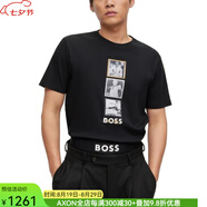 胡戈.波士奢侈品潮牌男士短袖Bruce Le中性t恤紀念李小龍 16057584 Black 2XL