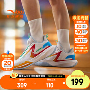 安踏兒童籃球鞋男童鞋子皮網(wǎng)面透氣運(yùn)動鞋實(shí)戰(zhàn)耐磨防滑中大童訓(xùn)練球鞋 安踏白/經(jīng)典紅/亞海藍(lán)-1 38