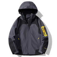 西域駱駝（VANCAMEL）沖鋒夾克衣女春秋款男百搭2025新款防風(fēng)旅行外穿外套戶(hù)外單層爬山 LSM553深灰-男(單外套) M