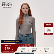Teenie Weenie小熊女裝簡(jiǎn)約風(fēng)冬澳洲美麗諾羊毛亨利領(lǐng)打底針織毛衣 灰色 S 160