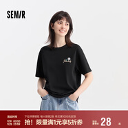 森馬[涼感T]觀園吉聯(lián)名短袖T恤女抗菌寬松熊貓夏裝潮109324100013