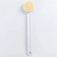 MUJI COM無(wú)印良品【商場(chǎng)同款】長(cháng)柄洗澡刷子搓澡神器沐浴刷軟毛搓背去角質(zhì) 白色軟毛款 升級軟毛