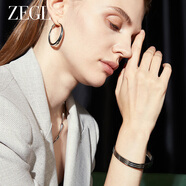 ZEGL銀色素雅大耳圈女925銀針耳飾耳墜氣質(zhì)高級(jí)感女送閨蜜生日禮物