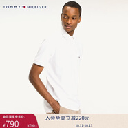Tommy Hilfiger夏季男裝珠地棉透氣商務(wù)休閑通勤刺繡翻領(lǐng)短袖T恤POLO