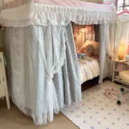 惠利得黎昭新款學(xué)生宿舍床簾U型雙滑軌一體式強遮光上下鋪寢室蚊帳一體 魔術(shù)貼款--適用于下鋪 簾高1.2【適用床寬1m 長(cháng)2m】