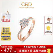 CRD克徠帝【現(xiàn)貨閃發(fā)】星韻鉑金鉆戒女群鑲鉆石戒指求婚結(jié)婚訂婚 【G0590R】18K玫瑰金共約20分