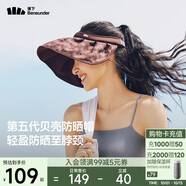 蕉下（beneunder）遮陽帽子防曬帽女防紫外線太陽帽貝殼空頂帽便攜TS550栗棕