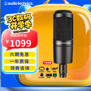鐵三角（Audio-technica） AT2035電容麥克風(fēng)專(zhuān)業(yè)K歌錄音主播手機(jī)電腦直播聲卡套裝 AT2035黑色