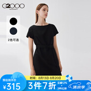 G2000女裝商務OL職場連衣裙通勤簡約風一字領收腰一步裙21731025 黑色/99 XS /32