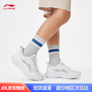 李寧童鞋兒童運(yùn)動(dòng)鞋休閑男女童鞋春夏新款透氣輕便回彈運(yùn)動(dòng)鞋 標(biāo)準(zhǔn)白 40