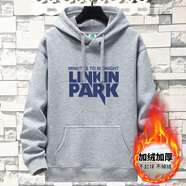 簡(jiǎn)男秋冬季加絨衛衣男連帽衫重磅加厚套頭保暖學(xué)生帶帽男裝外套 加絨LNPK淺灰 XL 建議110-130斤