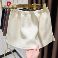 皮爾卡丹衛衣打底神器下擺遮小屁簾鯊魚(yú)打底褲內搭半身裙女遮臀裙罩秋冬季 米白色 加厚 XL