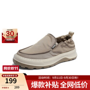 森達(dá)男鞋春夏一腳蹬平底休閑鞋舒適透氣布鞋男V7R13BM3 杏色1NK01BM4 41