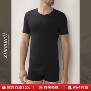 ZimmerliT恤 PURE COMFORT皮馬棉圓領(lǐng)短袖男172-1461瑞士進(jìn)口 黑色_086 M 170/84