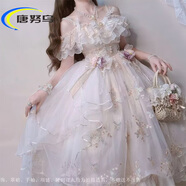 唐努烏（Tang Nu wu）洛麗塔裙子夢境少女op學(xué)生Lolita優(yōu)雅連衣裙小公主裙子正禮物 花嫁 M 【90-115斤】
