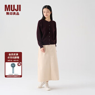無印良品 MUJI 女式 兩穿開衫 長(zhǎng)袖針織衫女裝上衣外套冬季毛衣 酒紅色 S (155/80A)