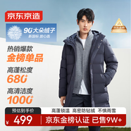 京東京造【聚熱羽絨plus+】男士羽絨服外套冬季防鉆絨中長(cháng)款灰色L