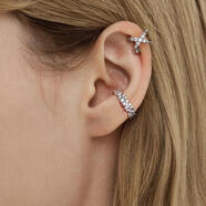 無(wú)需耳洞LELOUP原創(chuàng  )設計師款X未知數耳骨夾女耳釘冷淡風(fēng)ins氣質(zhì) X耳夾+碎冰耳夾一套