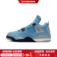 JordanAJ4retro舒適百搭防滑減震耐磨中幫兒童籃球鞋大學(xué)藍(lán)中小童 28