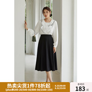 獨束大碼女裝半身裙女新款韓版百褶裙遮肉顯瘦高腰a字裙 黑色（DY） XL