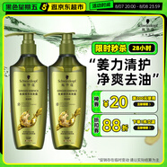 施華蔻（Schwarzkopf）生姜精華洗發(fā)露套裝(洗發(fā)水600ml*2) 控油去屑凈澈頭皮無(wú)硅洗頭膏