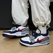 耐克（NIKE）女鞋秋季新款輕便 AIR JORDAN LEGACY 312 LOW (GS) 大童鞋籃球鞋 CD9054-164/白/紅/狼灰/深藏青 35.5