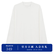 杰帝梵（J.D.V）男裝早秋新款白色圓領(lǐng)重磅長袖T恤基礎(chǔ)款衛(wèi)衣上衣 白色 M 175/96B